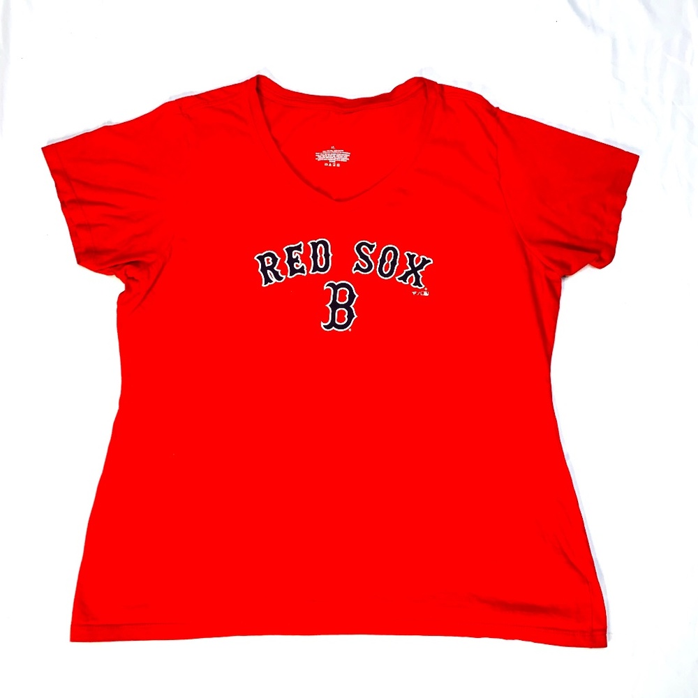 UP FOR SALE: MLB Boston RedSox Womens Red T Shirt